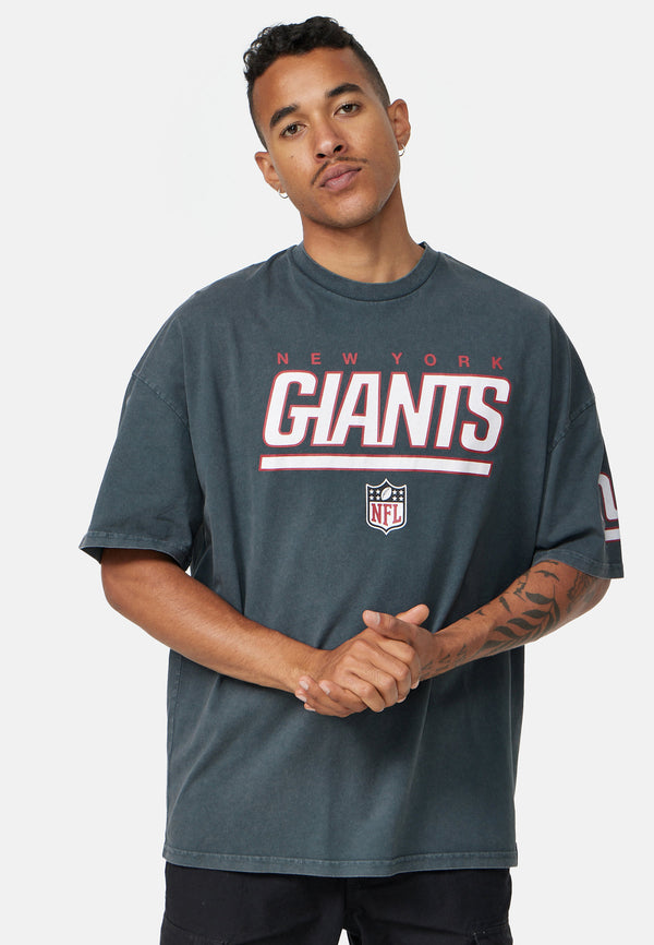 recovered clothing Unisex NFL New York Giants Oversized Washed Black T-Shirt