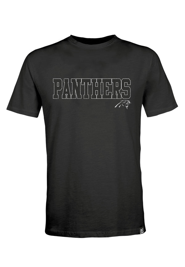 Recovered Clothing Unisex NFL Panthers Logo Black Core T-shirt