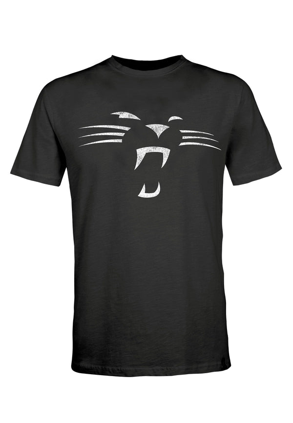 Recovered Clothing Unisex NFL Panthers Logo Black Core T-shirt