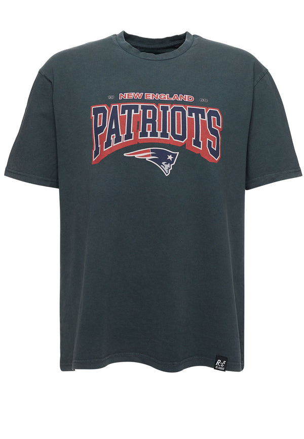Recovered Clothing Unisex NFL Patriots 17 Black Washed Relaxed T-shirt