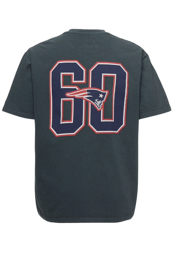 Recovered Clothing Unisex NFL Patriots 17 Black Washed Relaxed T-shirt