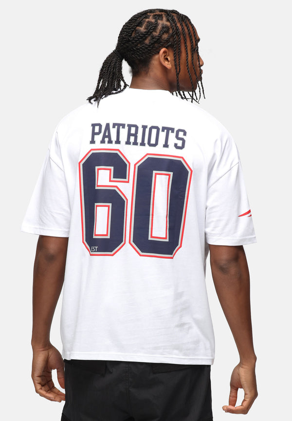 Recovered Clothing Unisex NFL Patriots 20 White Oversized T-shirt