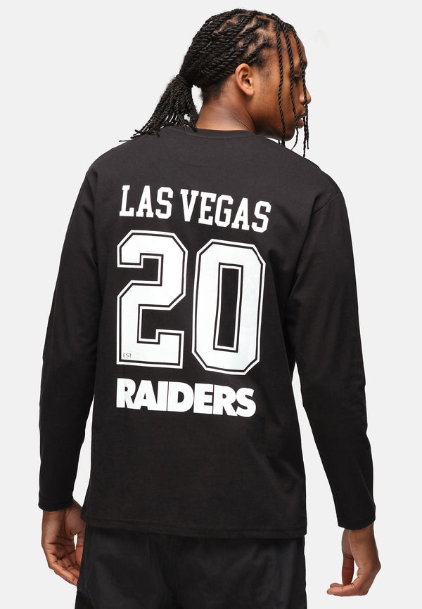 Recovered Clothing Unisex NFL Raiders Commitment To Excellence Black Relaxed Long Sleeve T-shirt