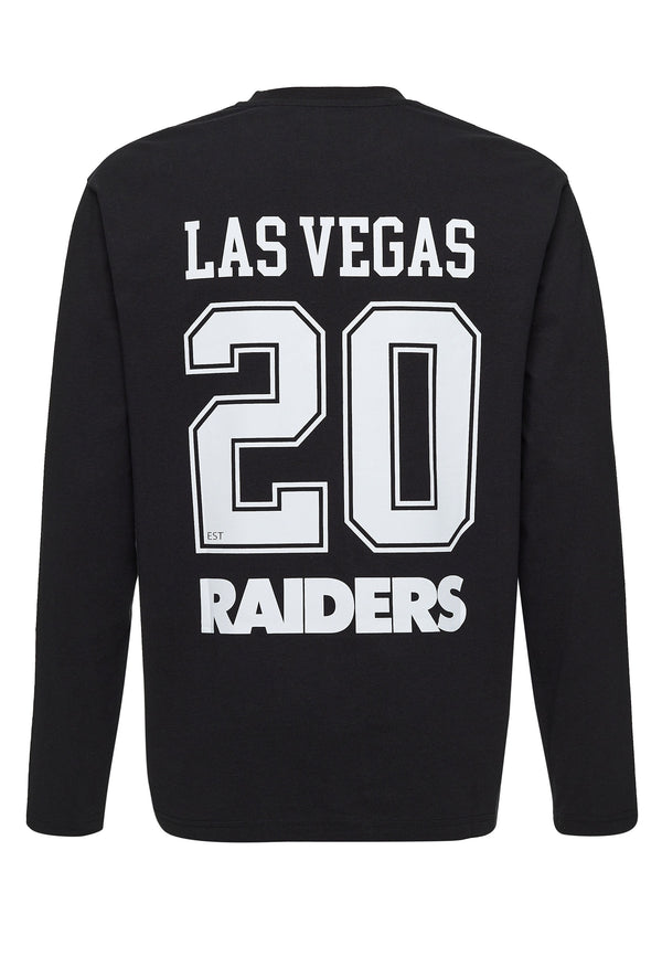 Recovered Clothing Unisex NFL Raiders Commitment To Excellence Black Relaxed Long Sleeve T-shirt