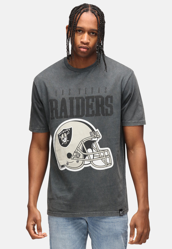 recovered clothing Unisex NFL Raiders Helmet Black Washed Relaxed T-shirt recovered clothing Unisex NFL Raiders Helmet Black Washed Relaxed T-shirt