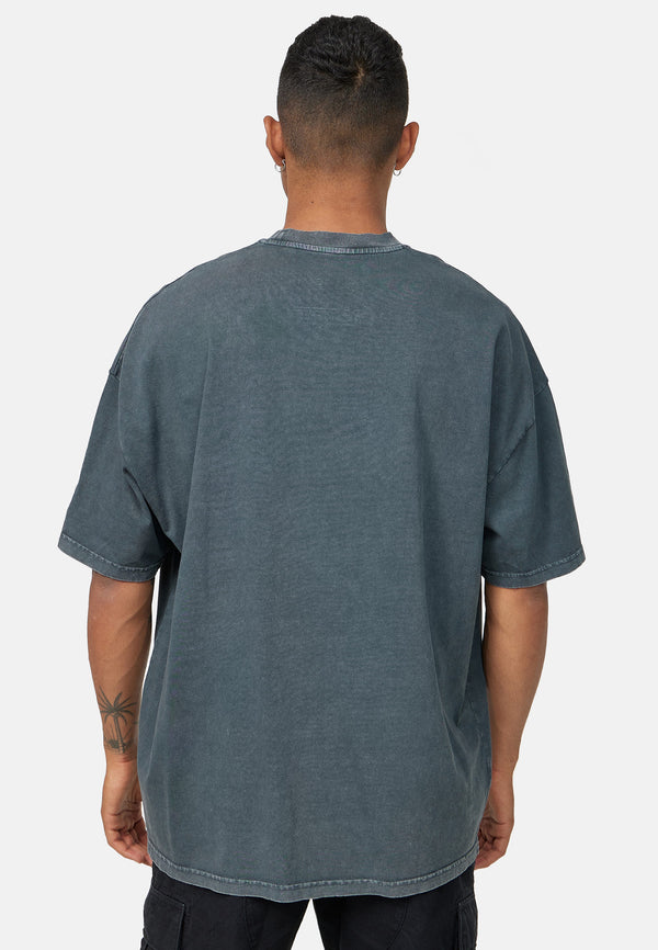 Recovered Clothing Unisex NFL Raiders Shield Oversized Washed Black T-Shirt