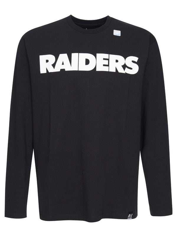 Recovered Clothing Unisex NFL Raiders Shield Relaxed L/S Black T-Shirt