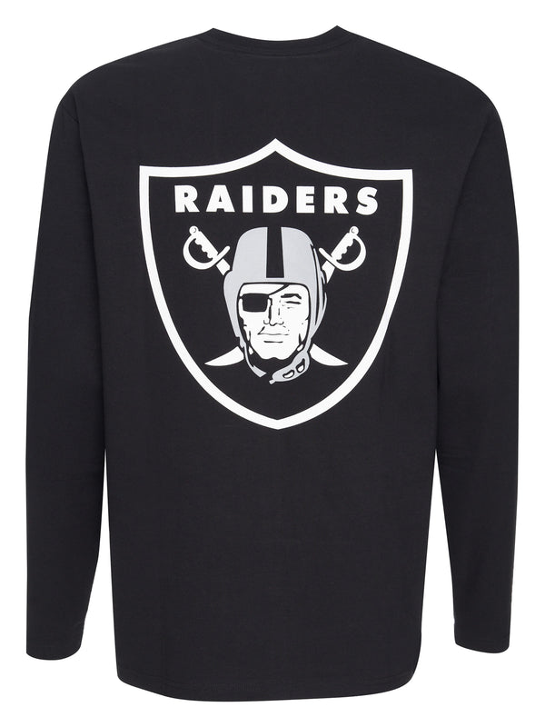 Recovered Clothing Unisex NFL Raiders Shield Relaxed L/S Black T-Shirt