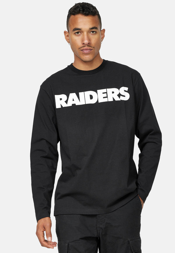 recovered clothing Unisex NFL Raiders Shield Relaxed L/S Black T-Shirt