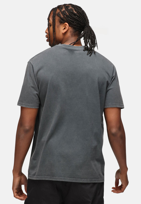 Recovered Clothing Unisex Nirvana Yellow Logo Black Washed Relaxed T-shirt