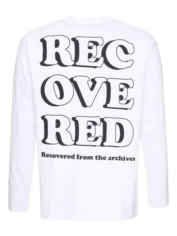 Recovered Clothing Unisex Recovered From The Archive Retro Relaxed L/S White T-shirt