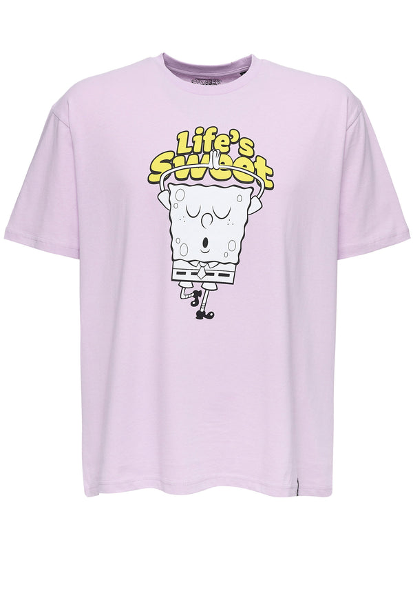 Recovered Clothing Unisex SpongeBob Lifes Sweet Purple Relaxed T-shirt