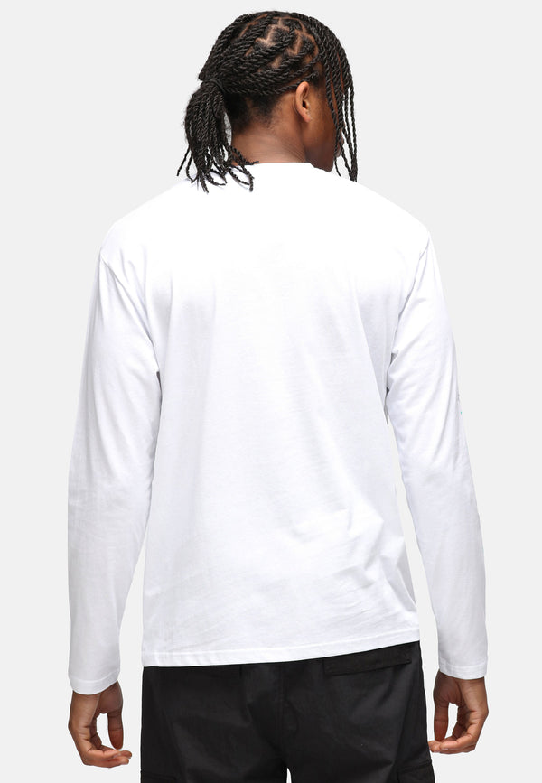 Recovered Clothing Unisex SpongeBob Linear Art White Long Sleeve Relaxed T-shirt