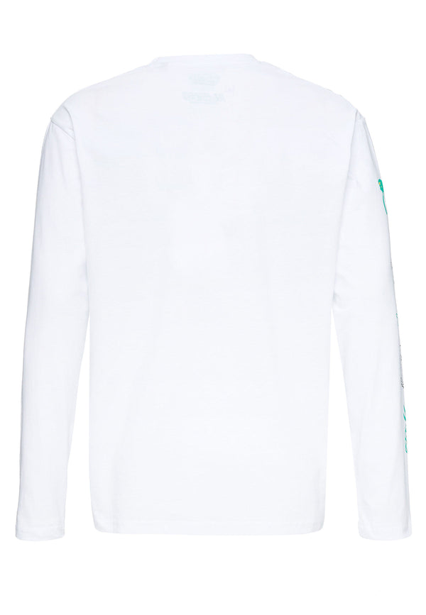 Recovered Clothing Unisex SpongeBob Linear Art White Long Sleeve Relaxed T-shirt