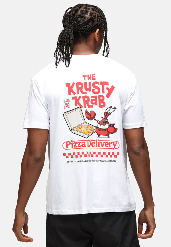 Recovered Clothing Unisex SpongeBob The Krusty Krab Delivery White Relaxed T-shirt