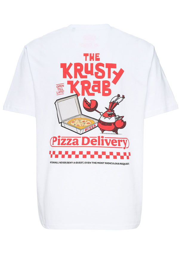 Recovered Clothing Unisex SpongeBob The Krusty Krab Delivery White Relaxed T-shirt