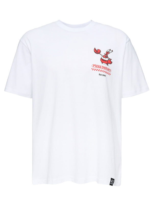 Recovered Clothing Unisex SpongeBob The Krusty Krab Delivery White Relaxed T-shirt