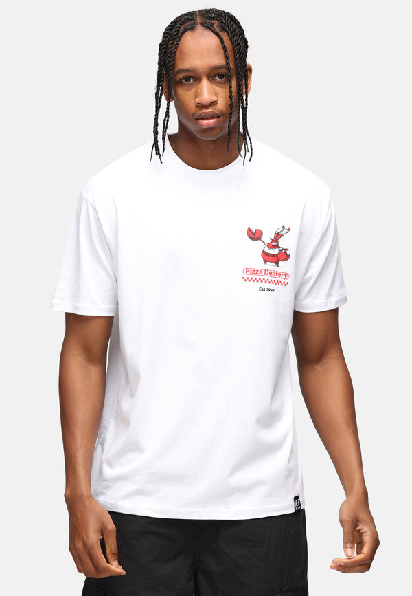 recovered clothing Unisex SpongeBob The Krusty Krab Delivery White Relaxed T-shirt
