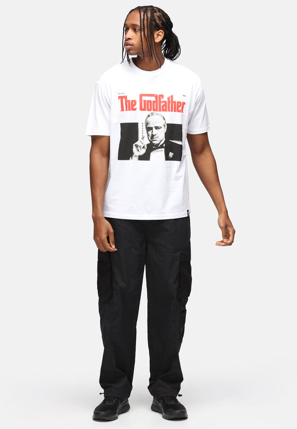 Recovered Clothing Unisex The Godfather Close Up White Relaxed T-shirt