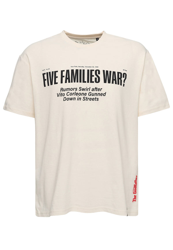 Recovered Clothing Unisex The Godfather New York 1945 Ecru Relaxed T-shirt