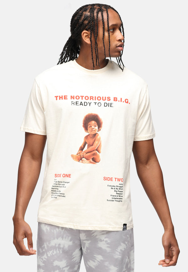 recovered clothing Unisex The Notorious B.I.G Ready To Die Ecru Relaxed T-shirt