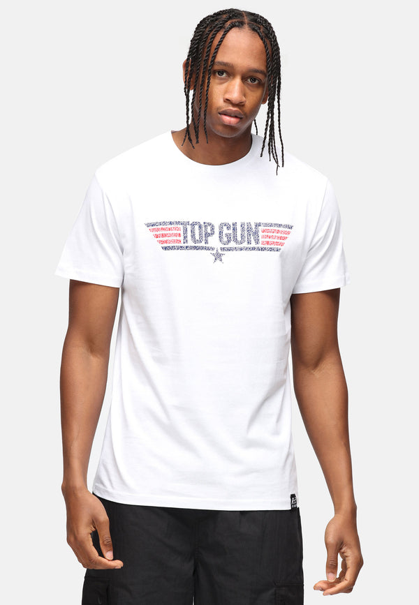 recovered clothing Unisex TOPGUN Logo White Core T-shirt