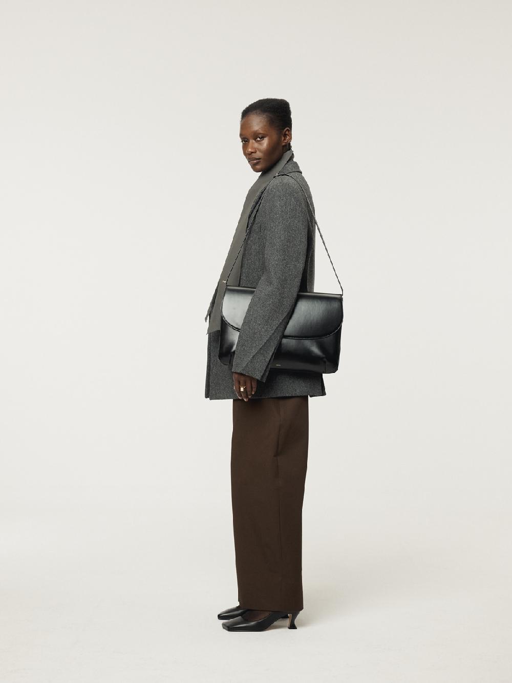 Recto DOUBLE BREASTED TAILORED WOOL JACKET (CHARCOAL GREY)