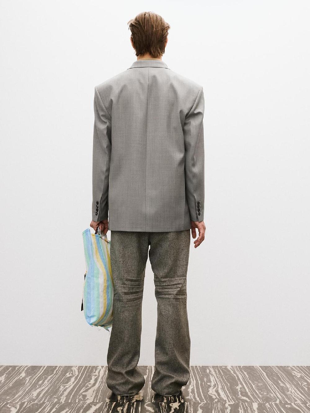 Recto OVERSIZE SINGLE BREASTED JACKET (CHARCOAL GREY)