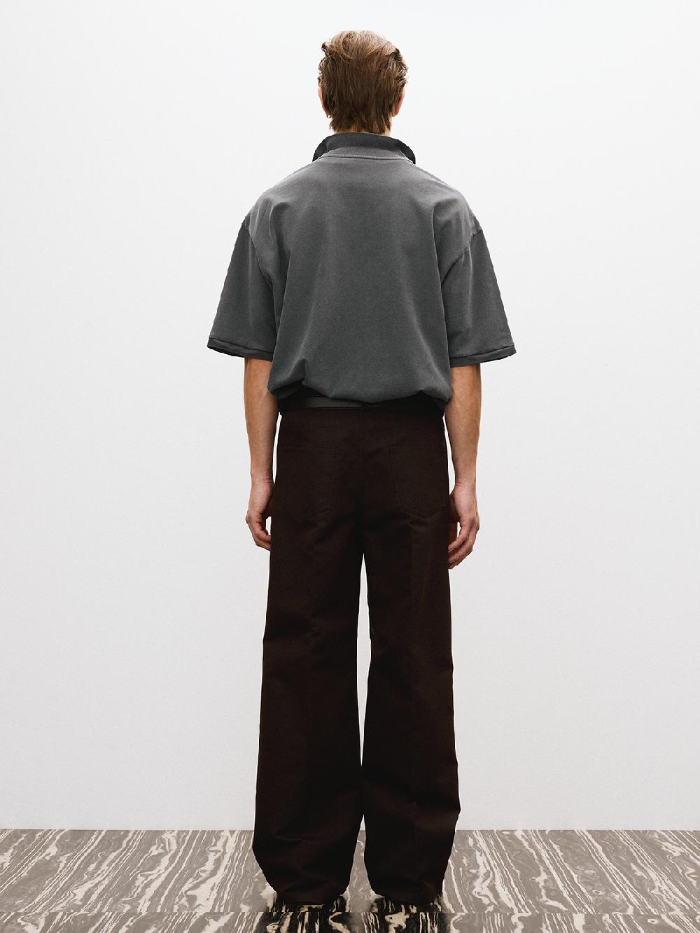 Recto OVERSIZED GARMENT COTTON PIQUE SHORT (BLUISH CHARCOAL)