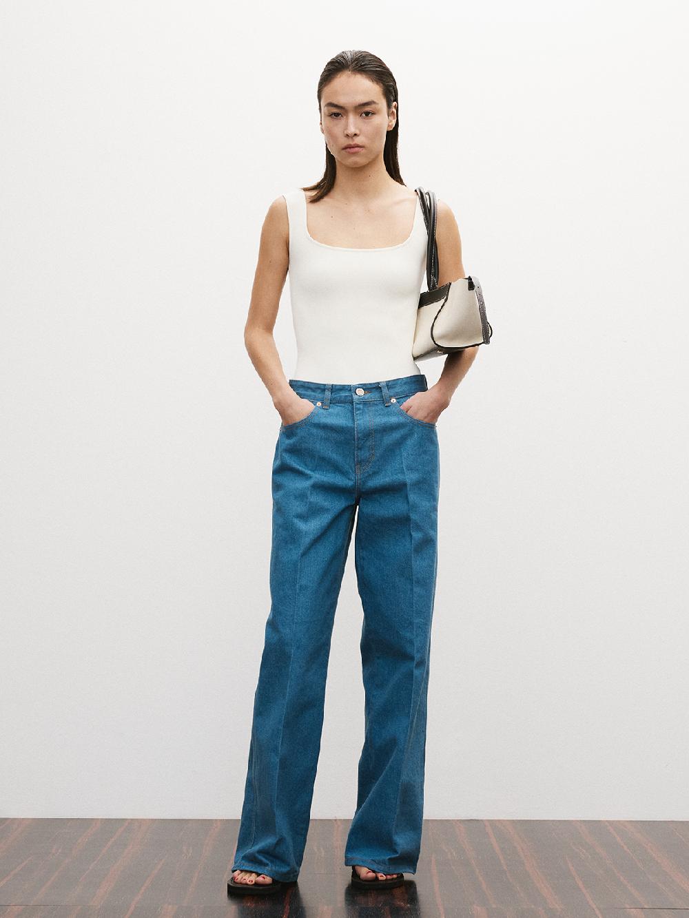 Recto 70S CLASSIC FLARED DENIM PANTS (DUSTY BLUE)