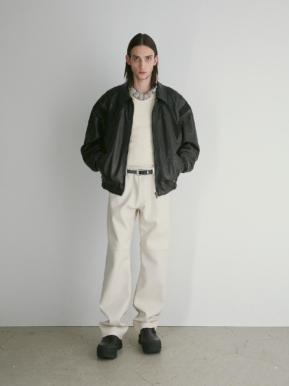 Recto 70S LUCAS LEATHER BOMBER JUMPER (BLACK)