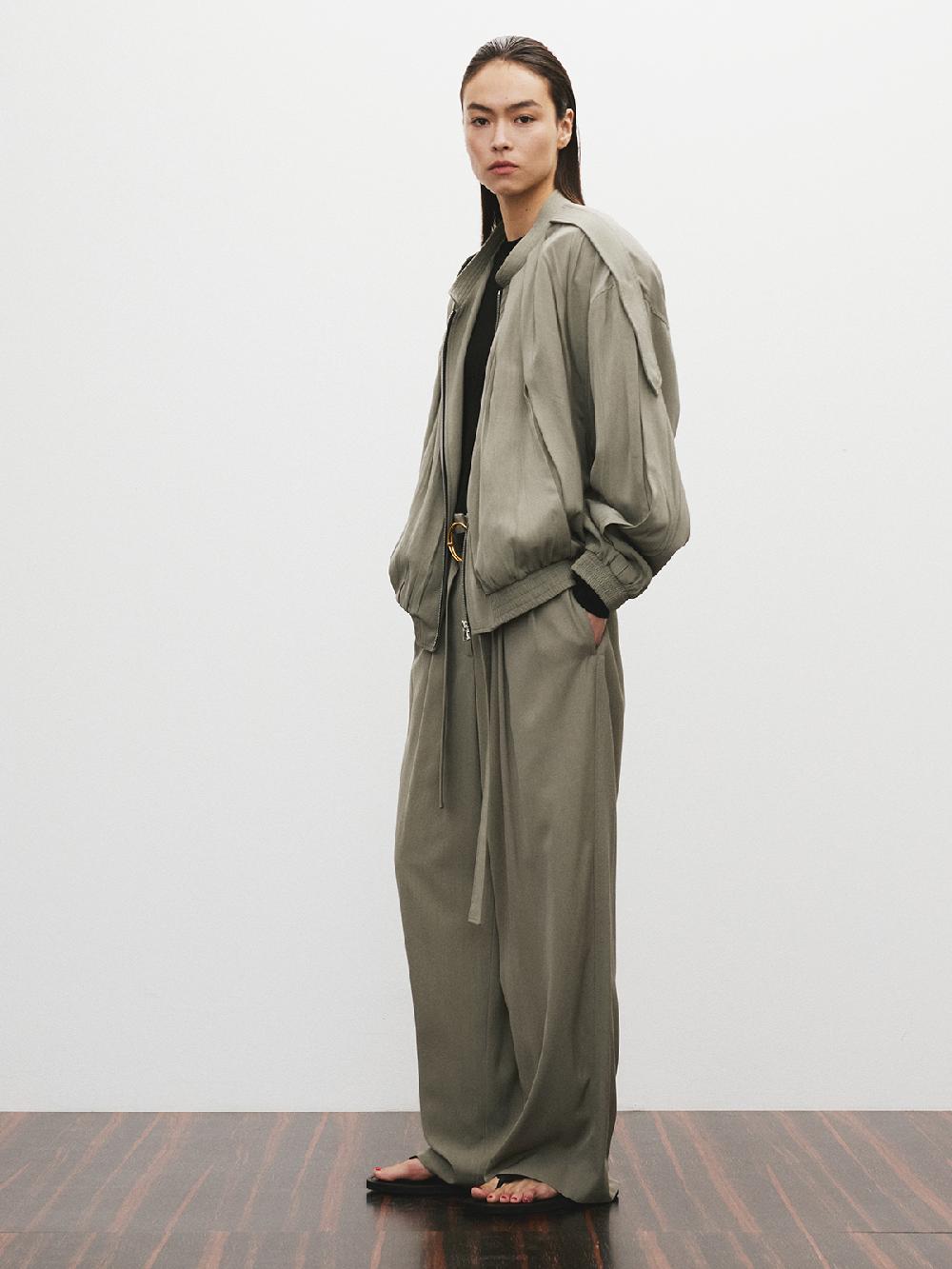 Recto 80S TUCKED DETAIL DISCO JUMPER (DARK KHAKI)