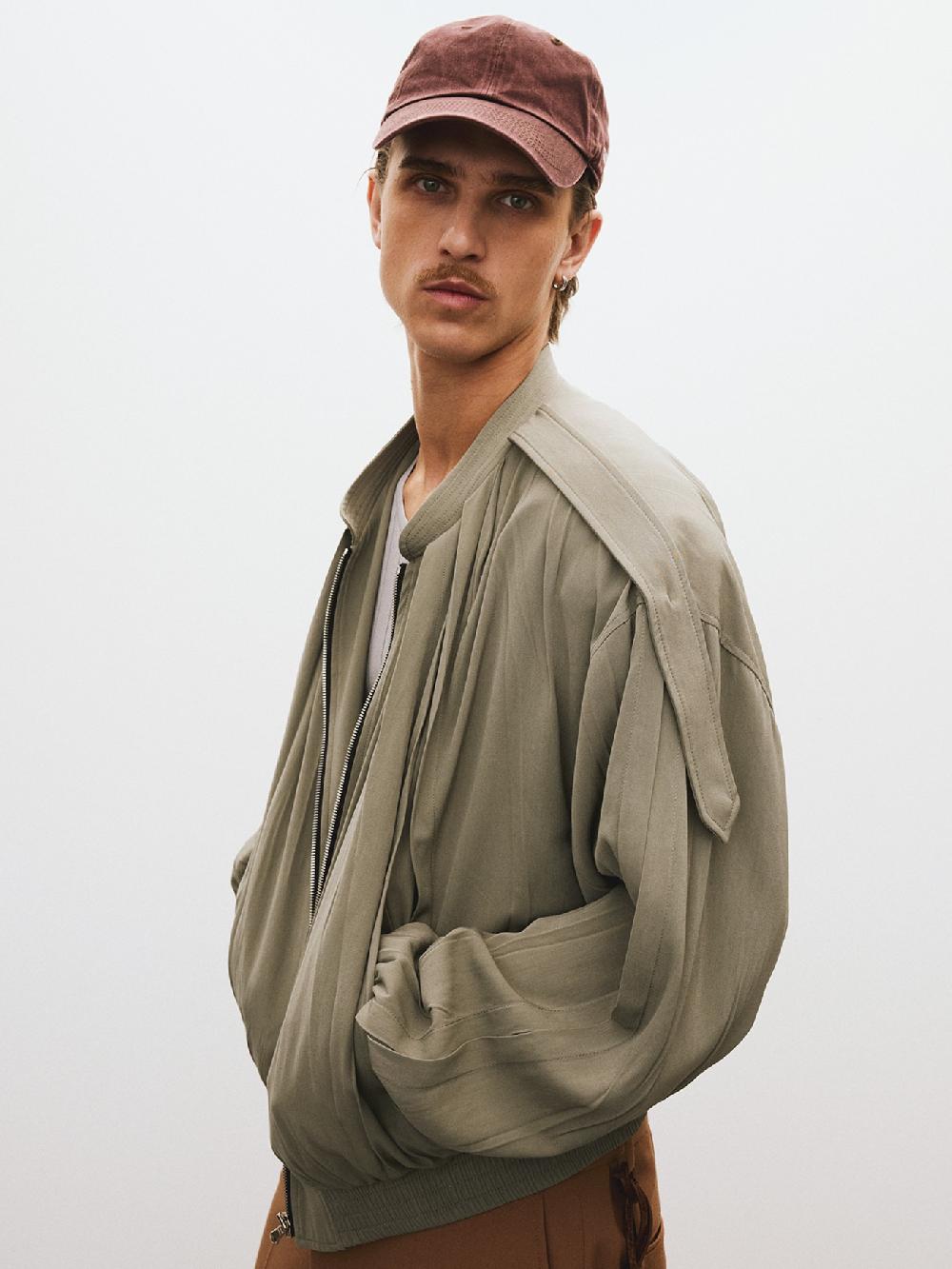 recto 80S TUCKED DETAIL DISCO JUMPER (DARK KHAKI)