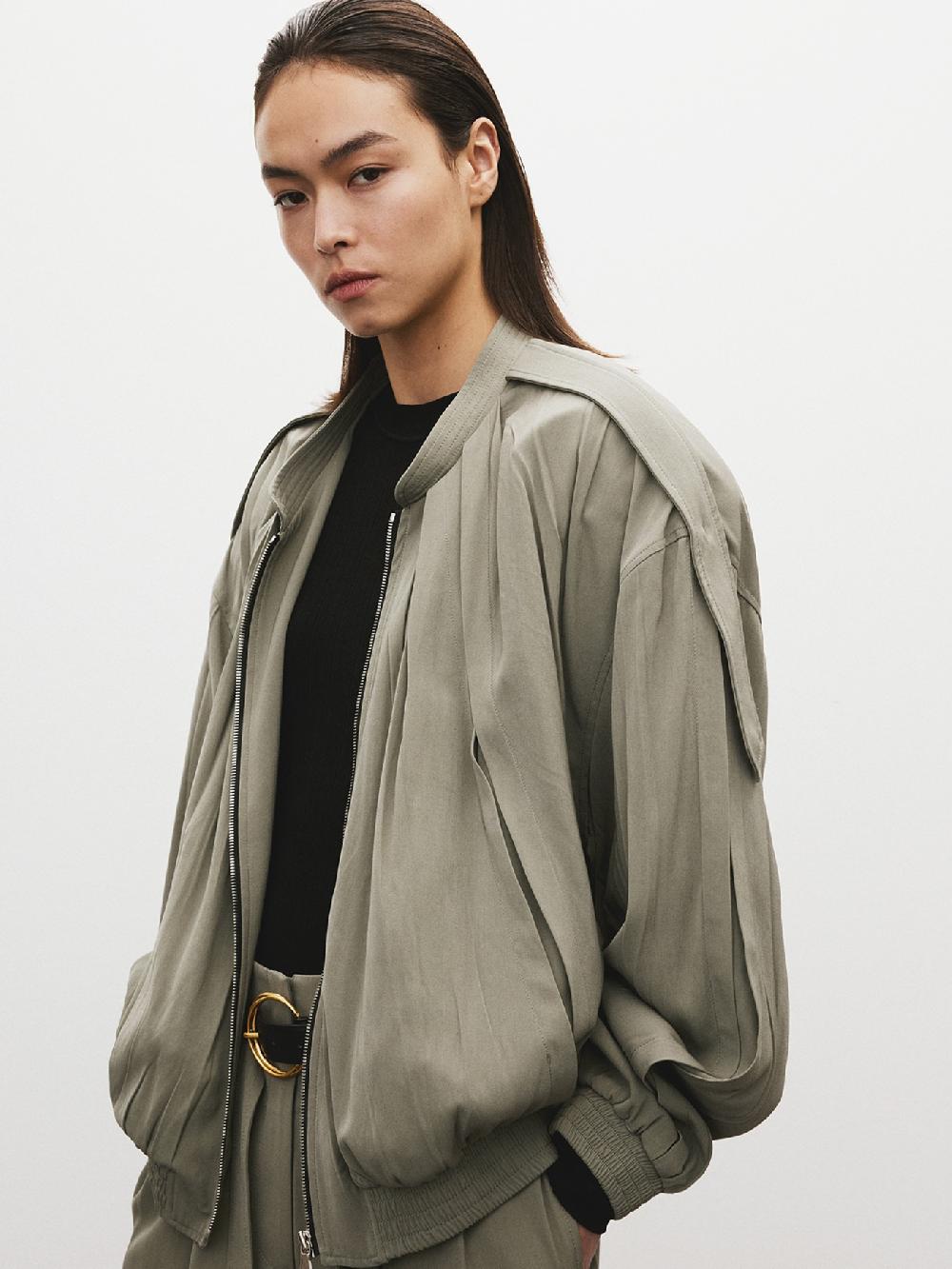 recto 80S TUCKED DETAIL DISCO JUMPER (DARK KHAKI)