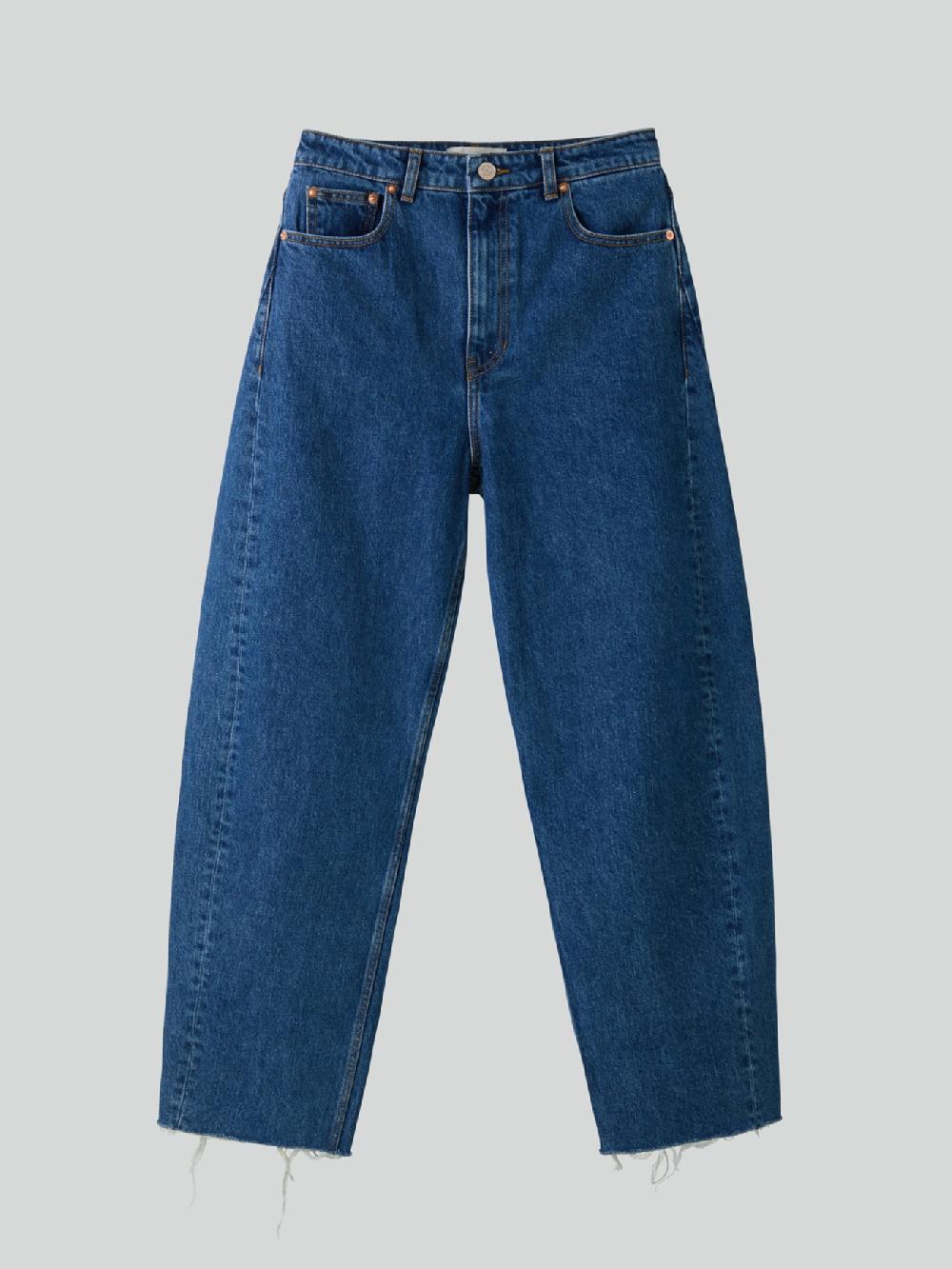 recto 90S HIGH-RISE CURVED LEG JEANS (BLUE)