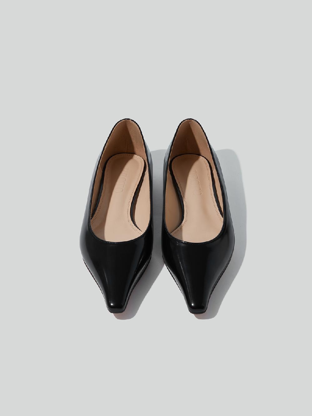 Recto AUDREY LEATHER FLAT SHOES (BLACK)
