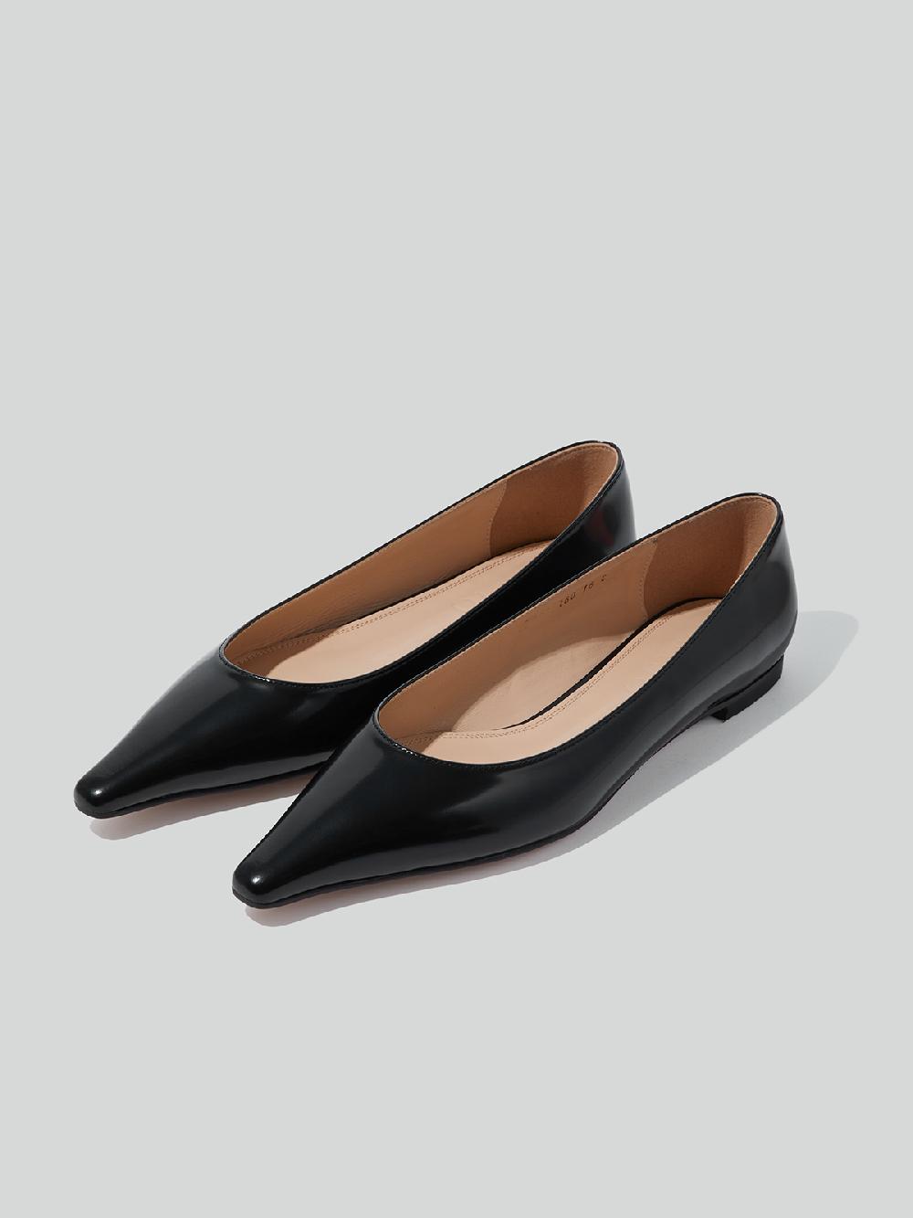 Recto AUDREY LEATHER FLAT SHOES (BLACK)