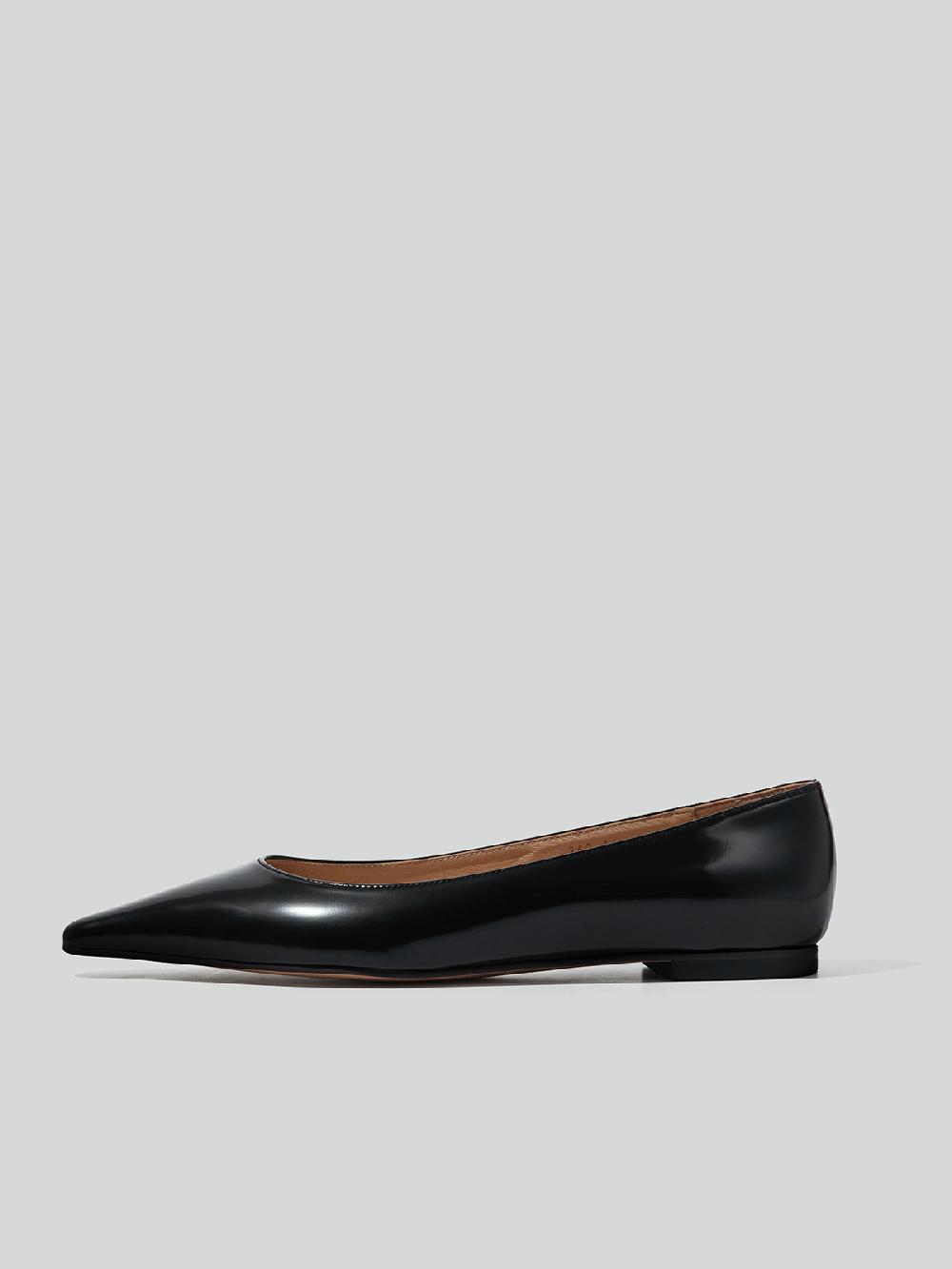 Recto AUDREY LEATHER FLAT SHOES (BLACK)