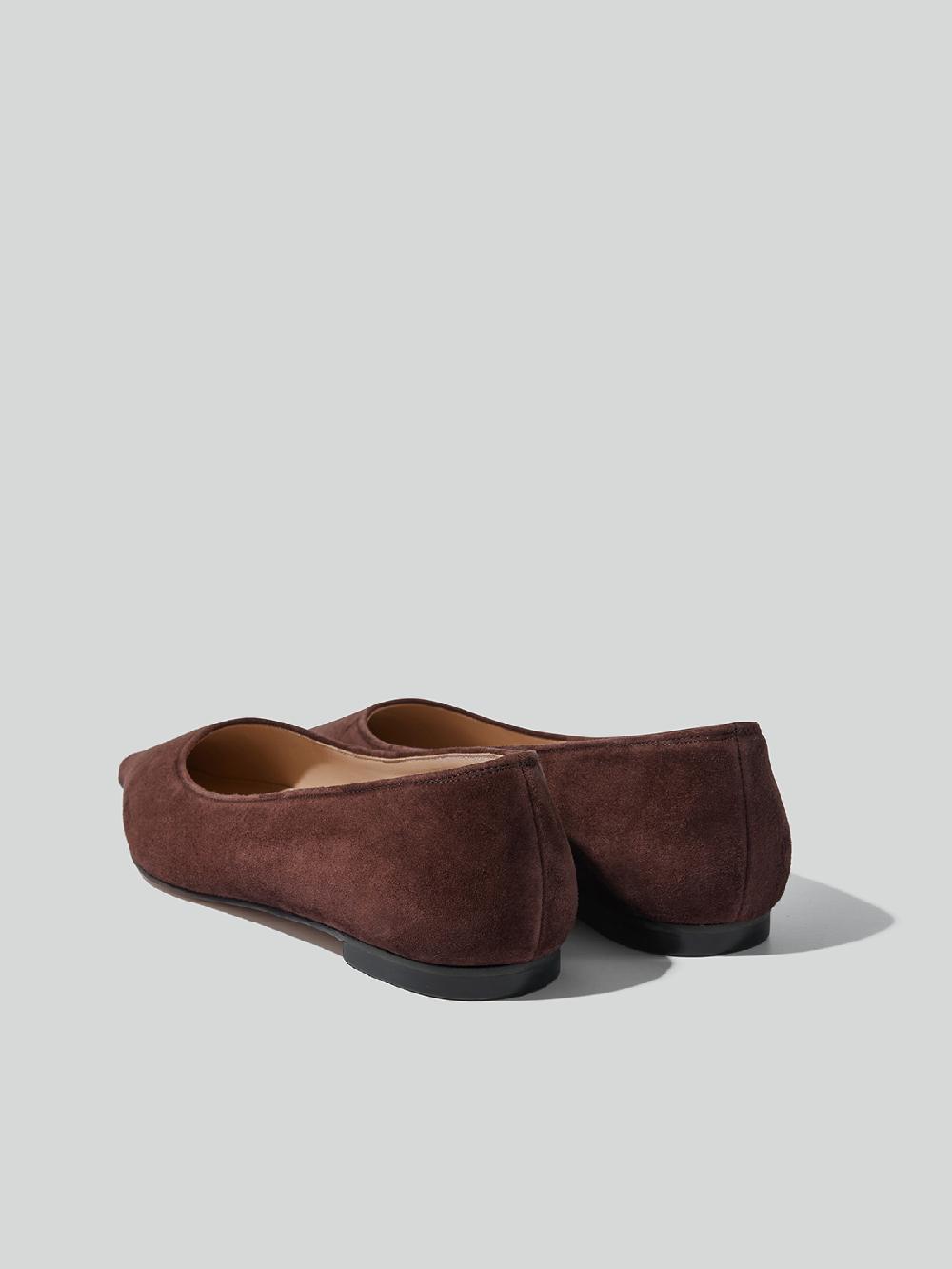Recto AUDREY SUEDE FLAT SHOES (MAHOGANY BROWN)