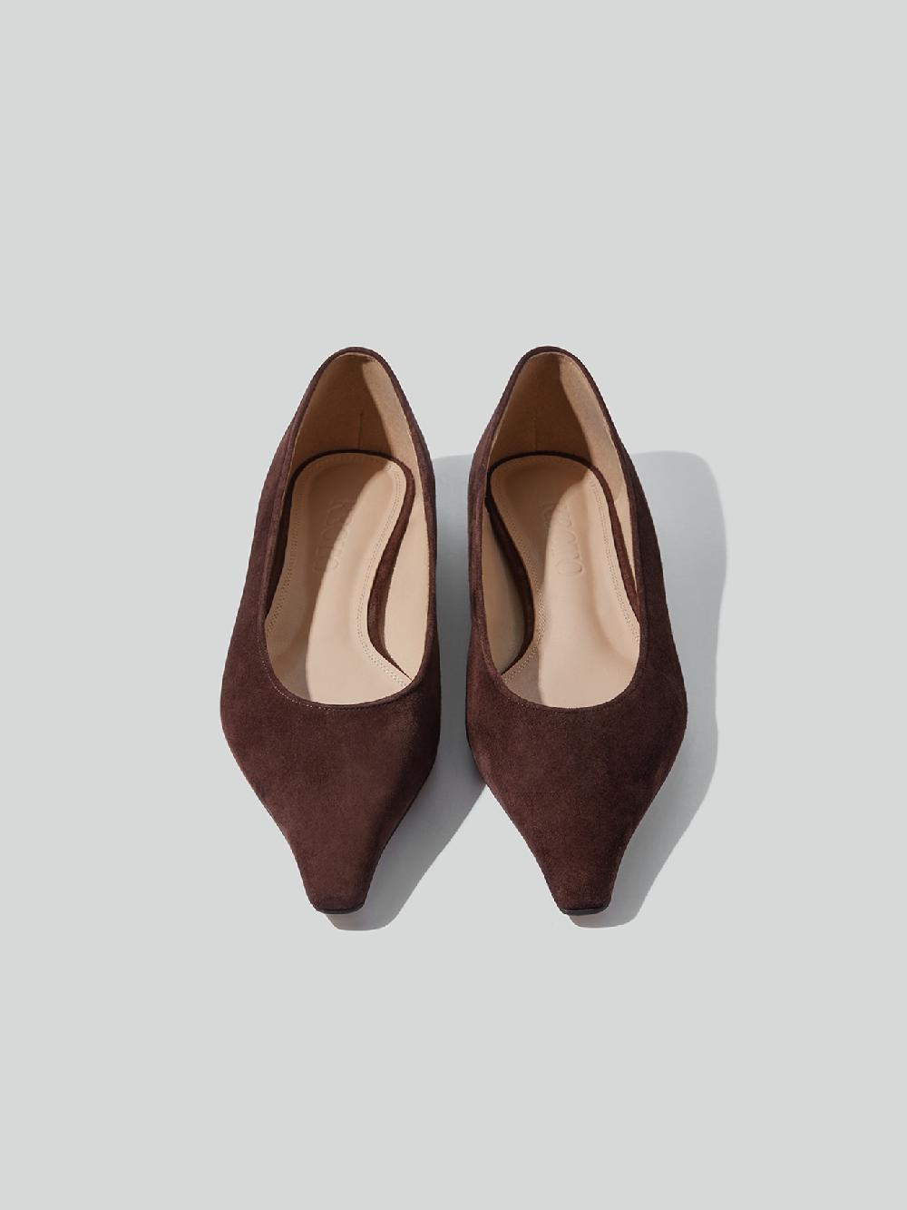 recto AUDREY SUEDE FLAT SHOES (MAHOGANY BROWN)