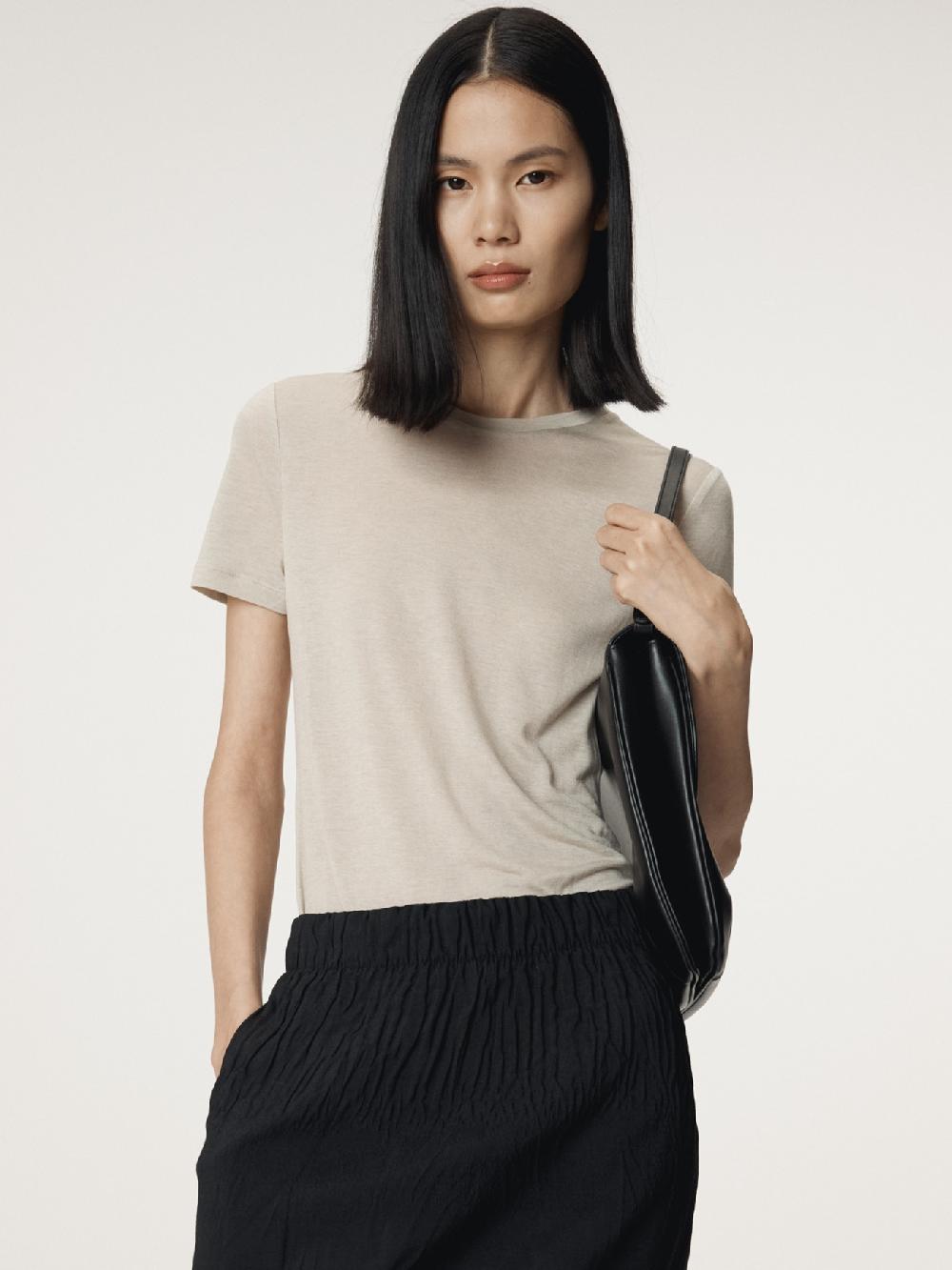 recto BABY JERSEY T-SHIRT (GREIGE)