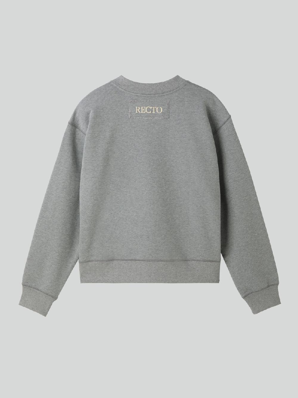Recto BACK LOGO V-NECK SWEATSHIRT (MELANGE GREY)