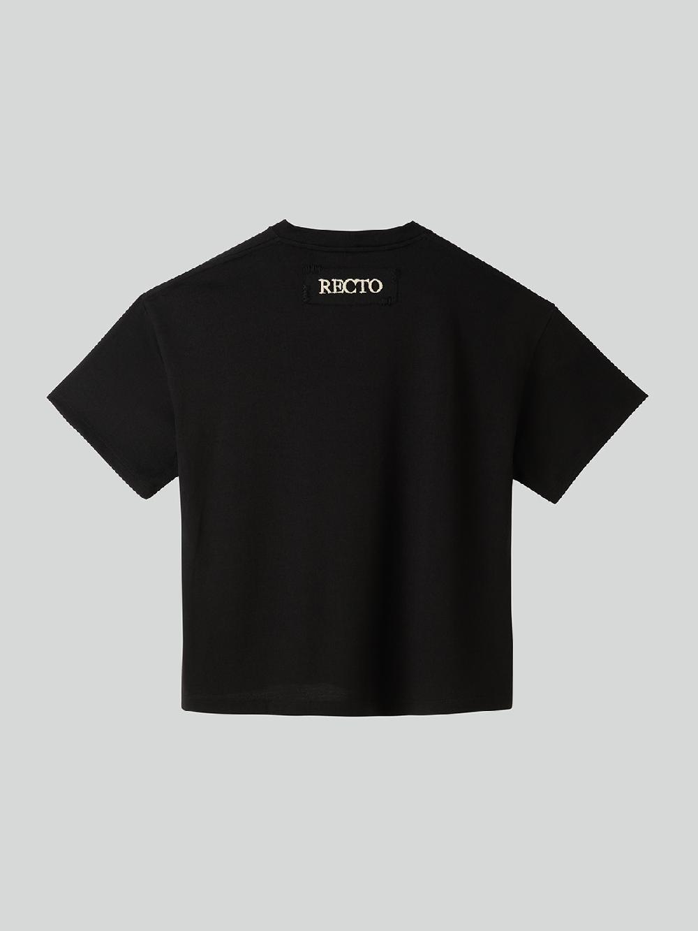 Recto BACK LOGO WOOL T-SHIRT (BLACK)