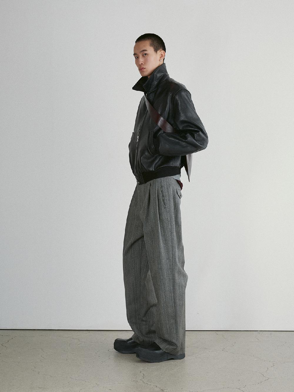 Recto BEN GOAT LEATHER JUMPER (BLACK)