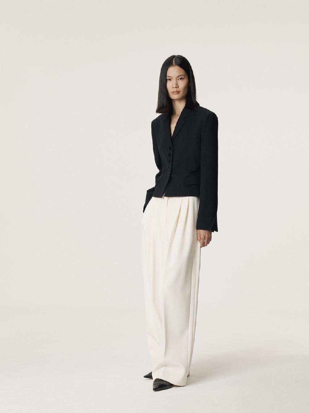 Recto BUTTON DETAIL SHORT JACKET (BLACK)