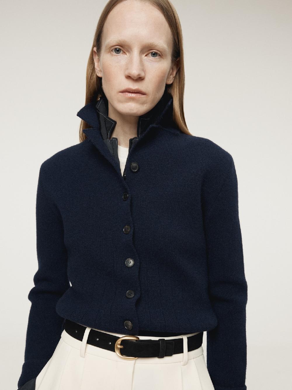 recto BUTTON UP KNIT CARDIGAN (DARK NAVY)