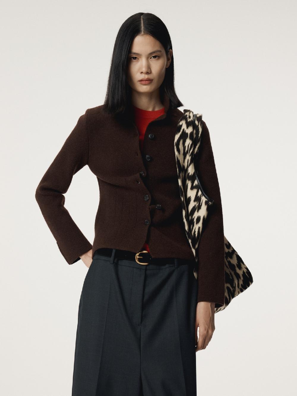 recto BUTTON UP KNIT CARDIGAN (VINTAGE BROWN)