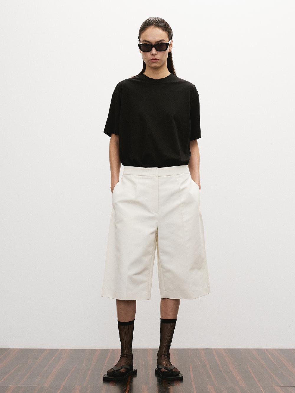 Recto CASHMERE BLEND LOOSE FIT T-SHIRT (BLACK)