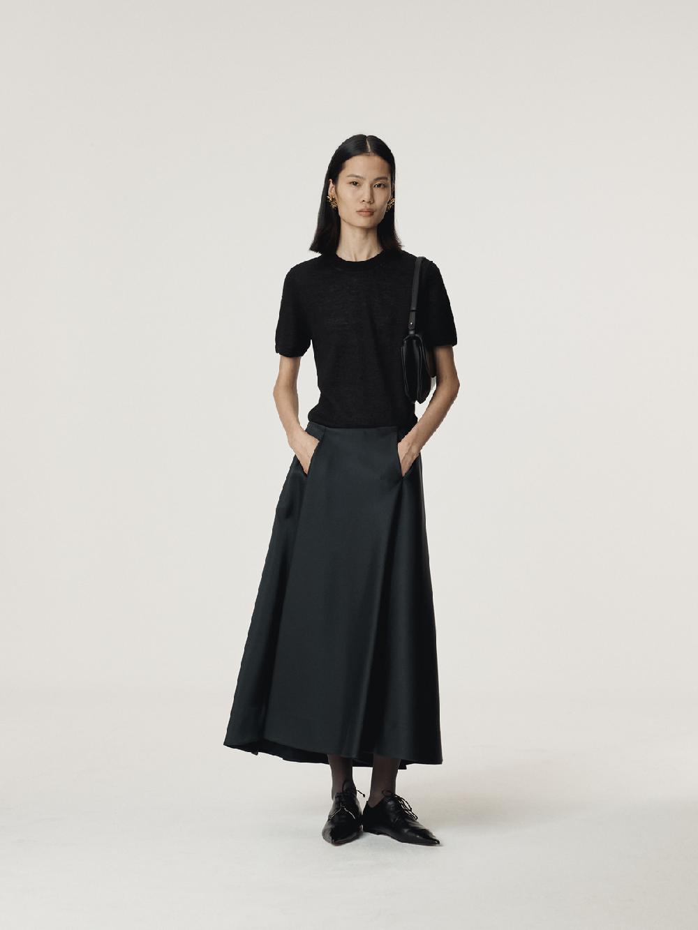 Recto CIRCLE FLARE SKIRT (BLACK)