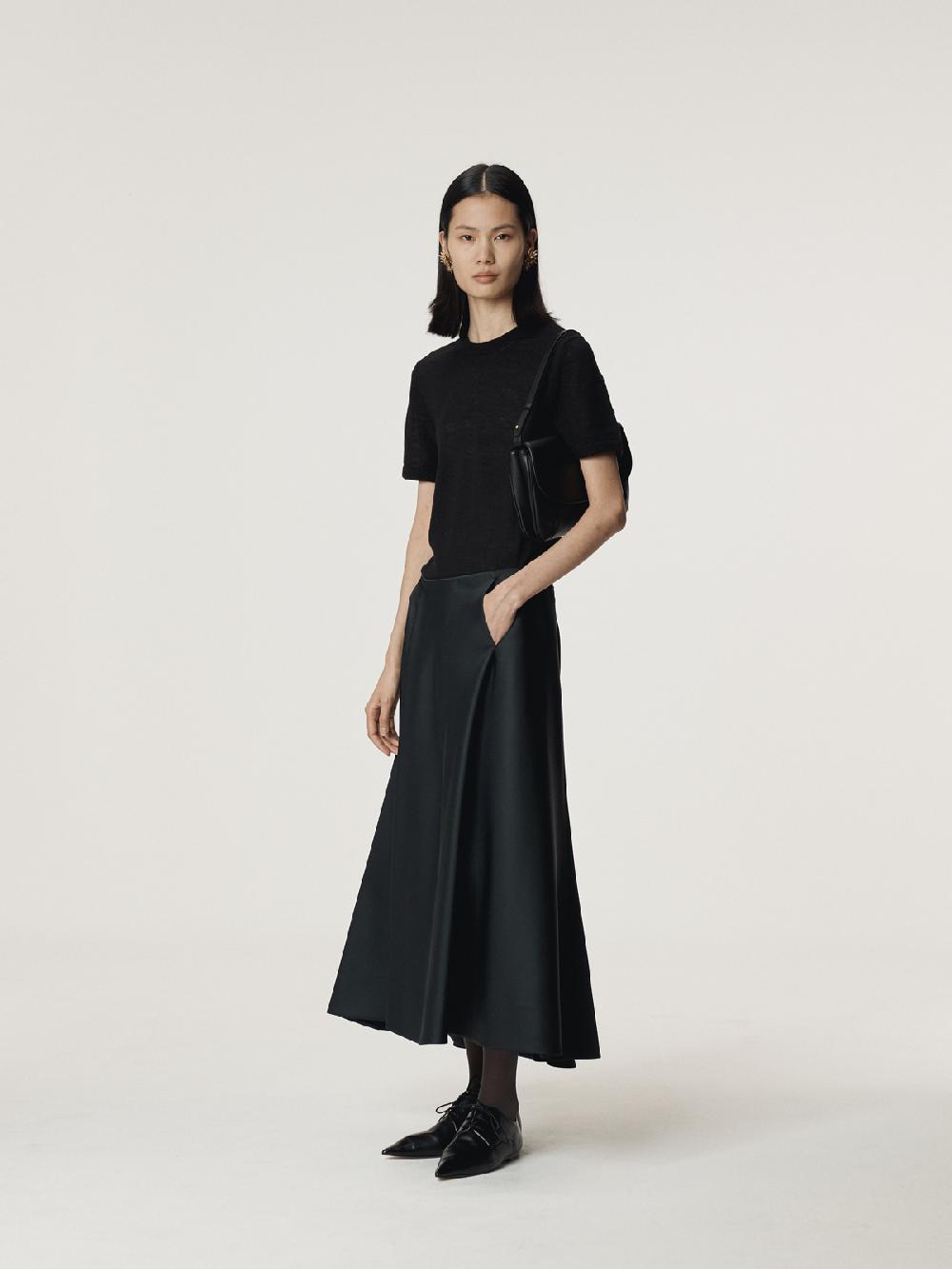 Recto CIRCLE FLARE SKIRT (BLACK)